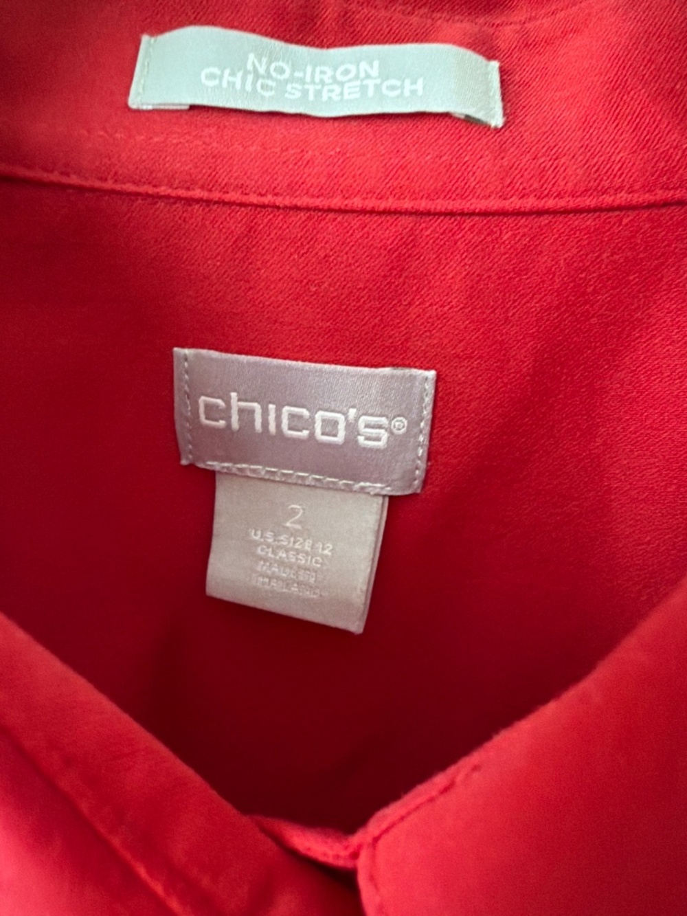 Chicos no iron chic stretch button down with status detail cuffs - Picture 2 of 4